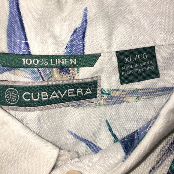 Cubavera Linen Short Sleeve Button Down Shirt - Picture 2 of 2